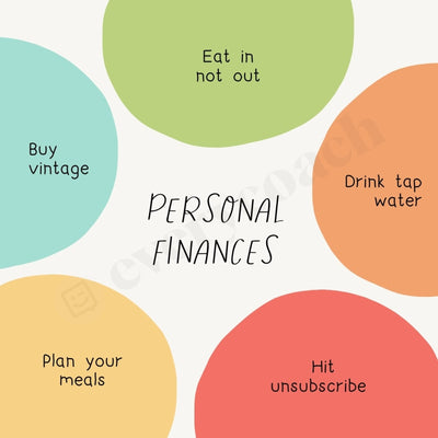 Personal Finances Instagram Post Canva Template