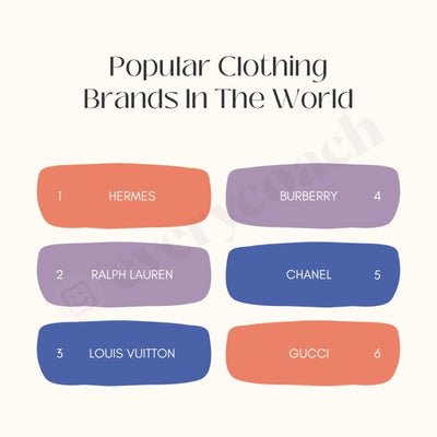 Popular Clothing Brands In The World Instagram Post Canva Template