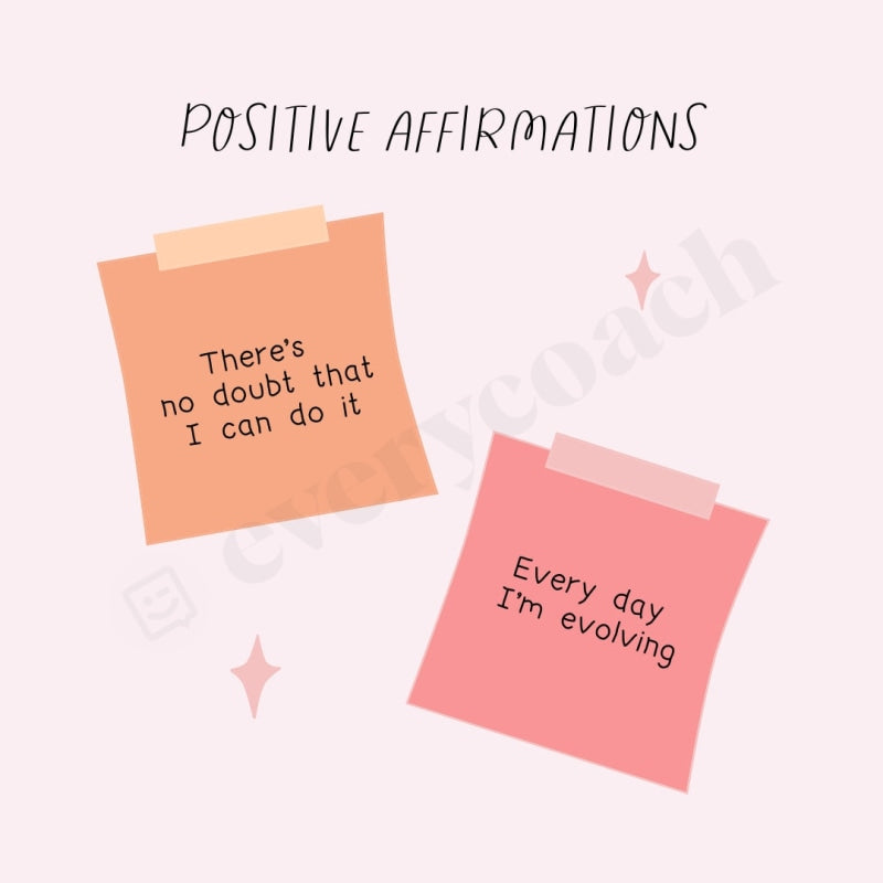 Positive Affirmations Instagram Post Canva Template