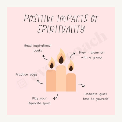 Positive Impacts Of Spirituality Instagram Post Canva Template