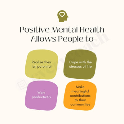 Positive Mental Health Allows People To Instagram Post Canva Template