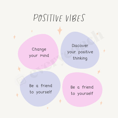 Positive Vibes S02222301 Instagram Post Canva Template
