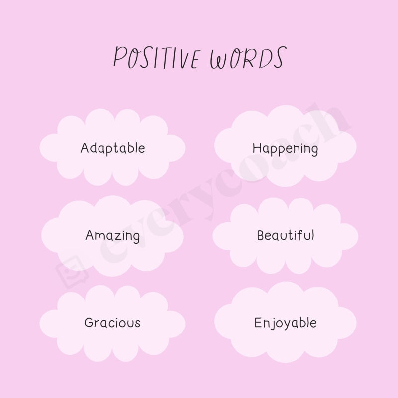 Positive Words Instagram Post Canva Template