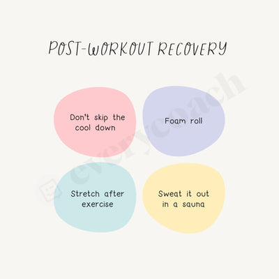 Post-Workout Recovery Instagram Post Canva Template