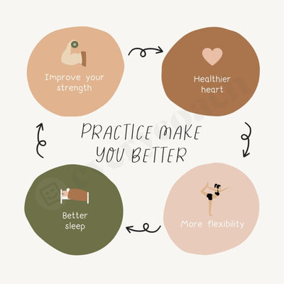 Practice Make You Better Instagram Post Canva Template