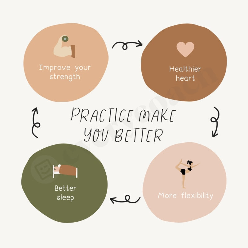 Practice Make You Better Instagram Post Canva Template