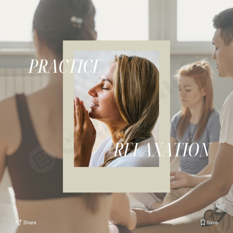 Practice Relaxation Instagram Post Canva Template