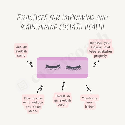 Practices For Improving And Maintaining Eyelash Health Instagram Post Canva Template