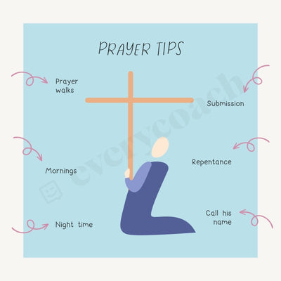 Prayer Tips Instagram Post Canva Template
