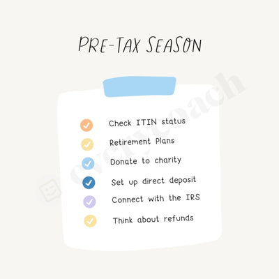 Pre-Tax Season Instagram Post Canva Template