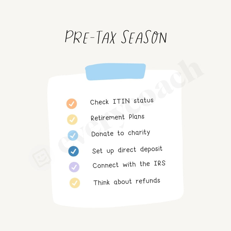 Pre-Tax Season Instagram Post Canva Template