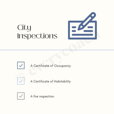 City Inspections Instagram Post Canva Template