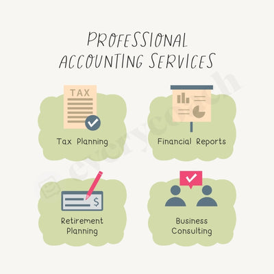 Professional Accounting Services Instagram Post Canva Template