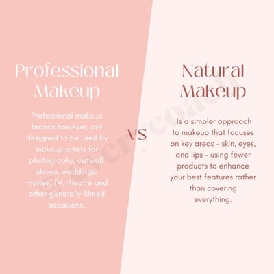 Professional Makeup Vs Natural Instagram Post Canva Template