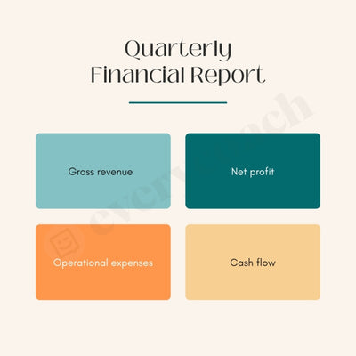 Quarterly Financial Report Instagram Post Canva Template