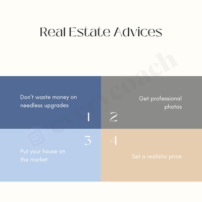 Real Estate Advices Instagram Post Canva Template