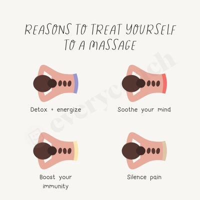 Reasons To Treat Yourself A Massage Instagram Post Canva Template