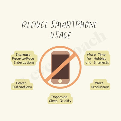 Reduce Smartphone Usage Instagram Post Canva Template