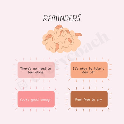 Reminders Instagram Post Canva Template