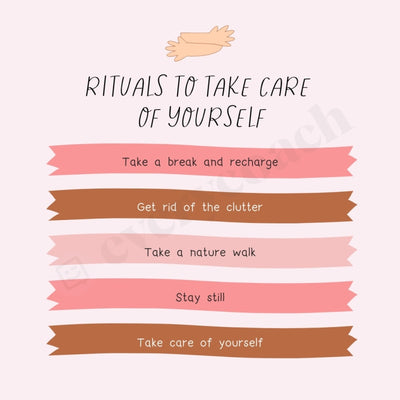 Rituals To Take Care Of Yourself Instagram Post Canva Template
