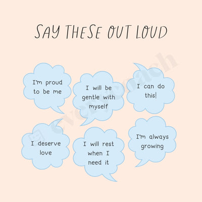 Say These Out Loud Instagram Post Canva Template