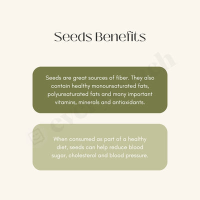 Seeds Benefits Instagram Post Canva Template