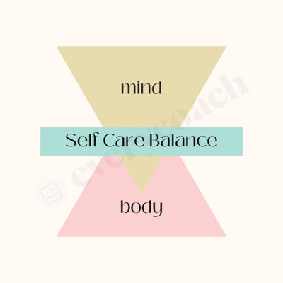 Self Care Balance Instagram Post Canva Template