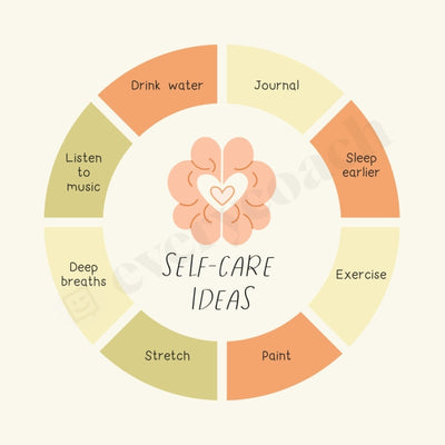 Self-Care Ideas Instagram Post Canva Template