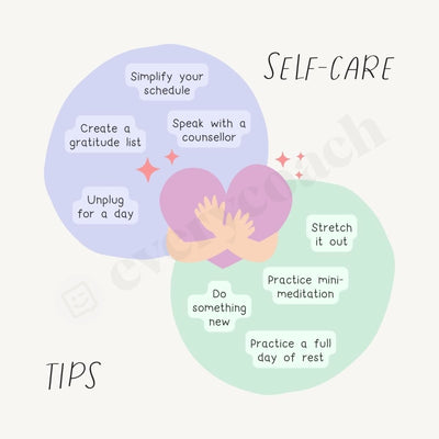 Self-Care Tips Instagram Post Canva Template