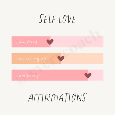 Self Love Affirmations Instagram Post Canva Template