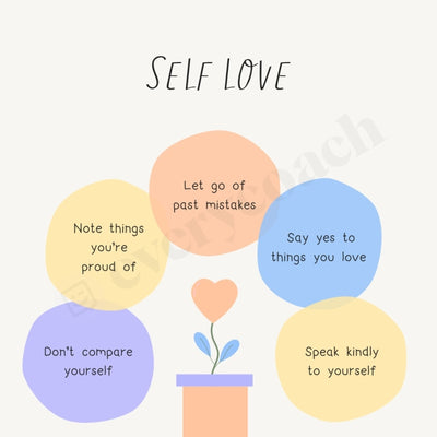 Self Love Instagram Post Canva Template
