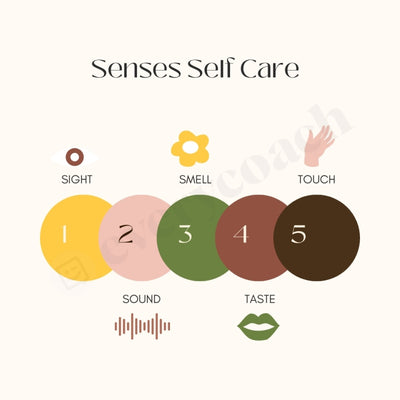 Senses Self Care Instagram Post Canva Template