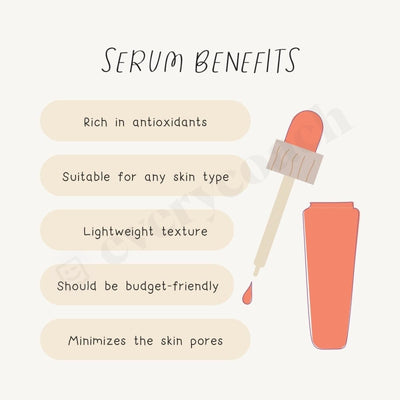 Serum Benefits Instagram Post Canva Template