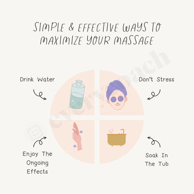 Simple & Effective Ways To Maximize Your Massage Instagram Post Canva Template