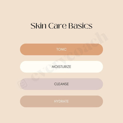 Skin Care Basics Instagram Post Canva Template