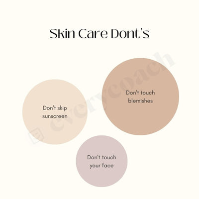 Skin Care Donts Instagram Post Canva Template