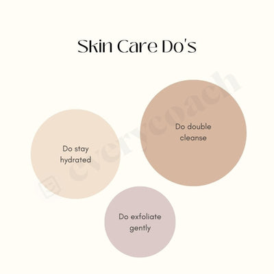 Skin Care Dos Instagram Post Canva Template