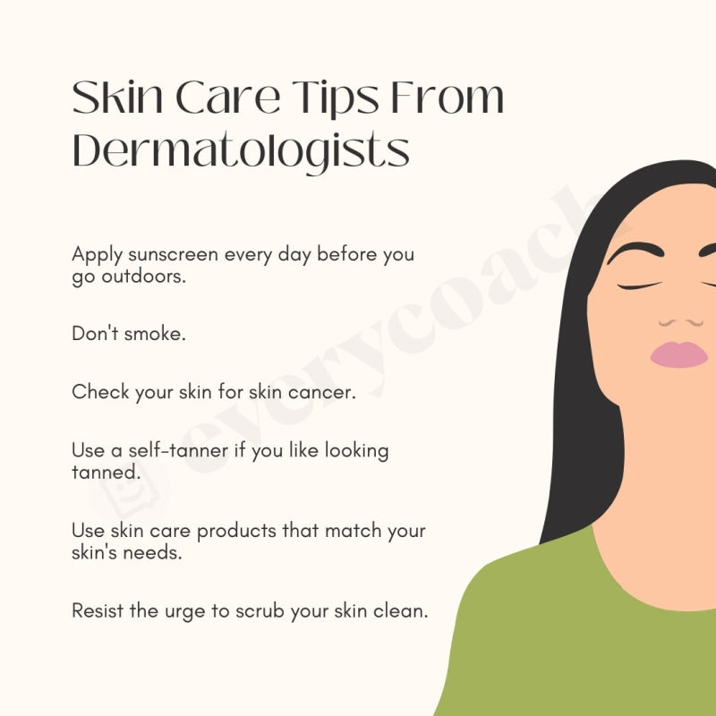 Skin Care Tips From Dermatologists Instagram Post Canva Template