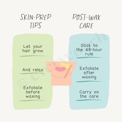 Skin-Prep Tips Or Post-Wax Care Instagram Post Canva Template