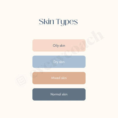 Skin Types Instagram Post Canva Template