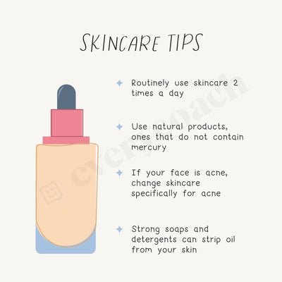 Skincare Tips Instagram Post Canva Template