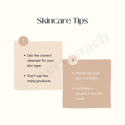 Skincare Tips Instagram Post Canva Template