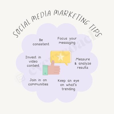 Social Media Marketing Tips Instagram Post Canva Template