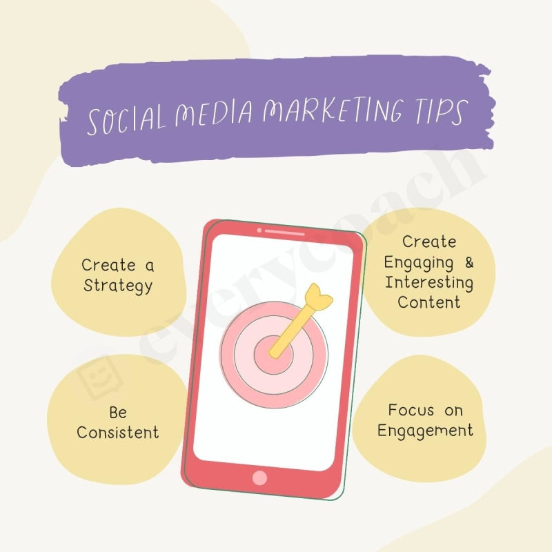 Social Media Marketing Tips Instagram Post Canva Template