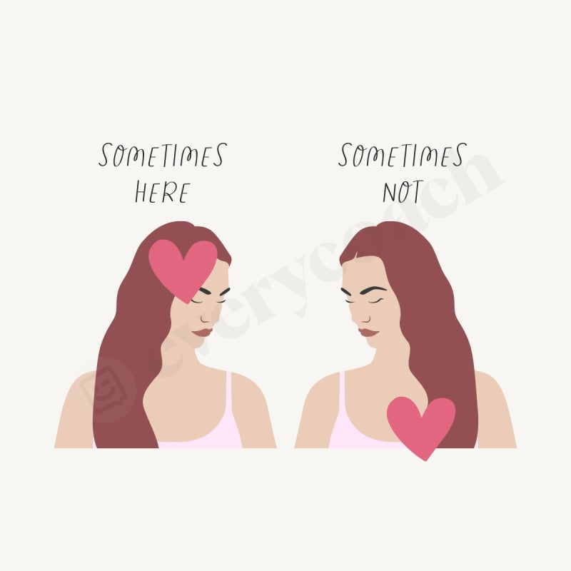 Sometimes Here And Not Instagram Post Canva Template