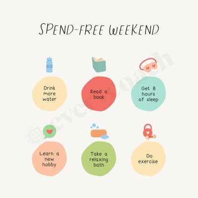 Spend-Free Weekend Instagram Post Canva Template