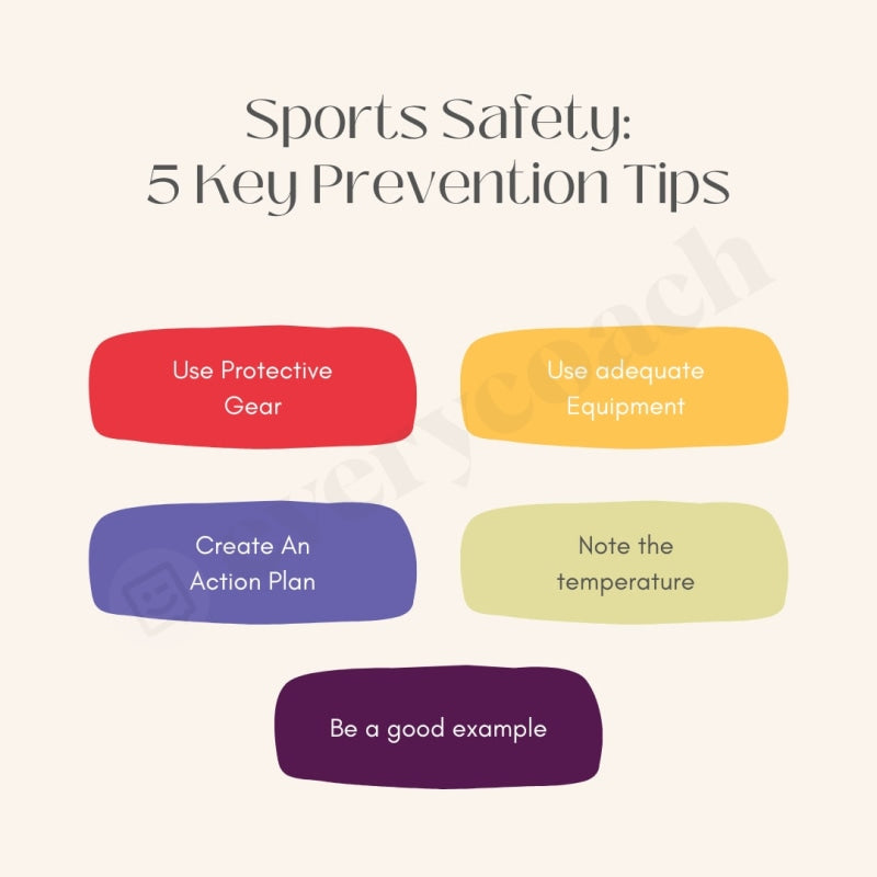 Sports Safety: 5 Key Prevention Tips Instagram Post Canva Template ...