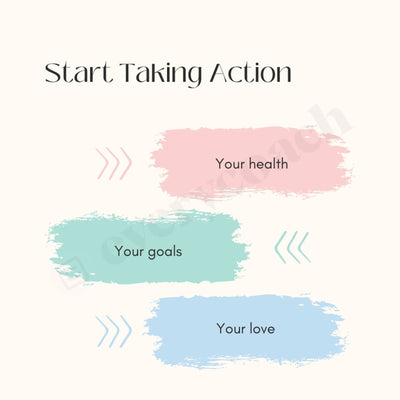 Start Taking Action Instagram Post Canva Template