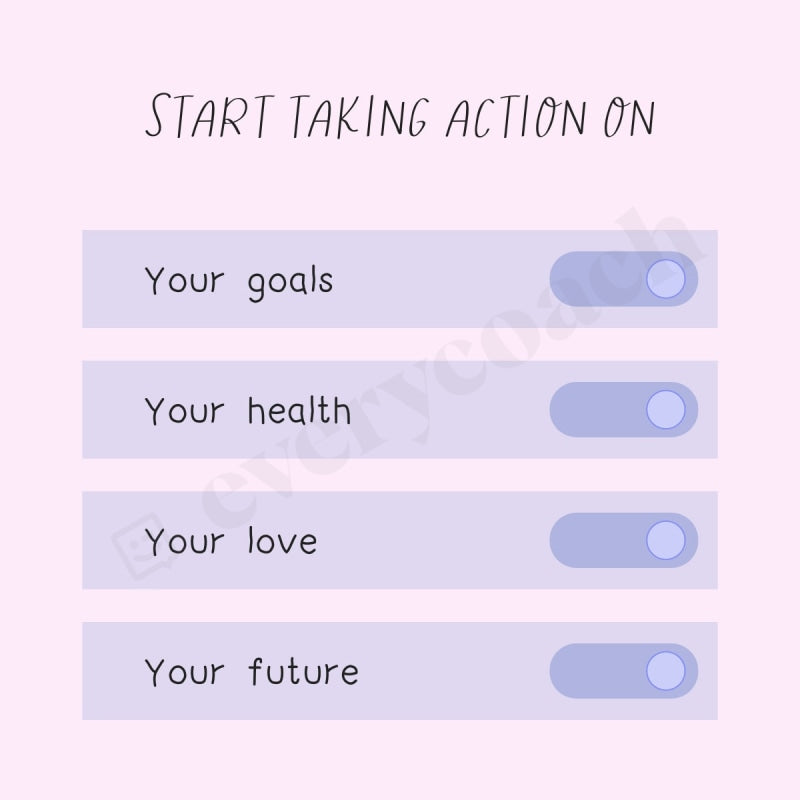 Start Taking Action On Instagram Post Canva Template
