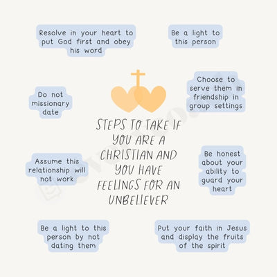 Steps To Take If You Are A Christian And Have Feelings For An Unbeliever Instagram Post Canva